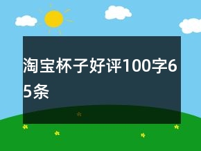 淘寶杯子好評(píng)100字65條