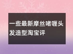 一些最新摩絲、啫喱、頭發(fā)造型淘寶評價100字復制71條