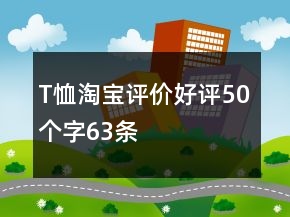 T恤淘寶評價好評50個字63條