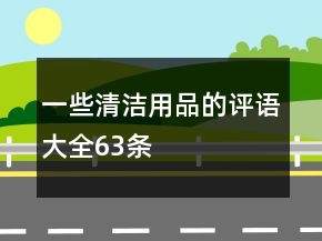 一些清潔用品的評語大全63條