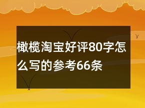 橄欖淘寶好評(píng)80字怎么寫的參考66條