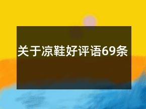 關(guān)于涼鞋好評(píng)語(yǔ)69條