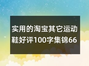 實(shí)用的淘寶其它運(yùn)動鞋好評100字集錦66條