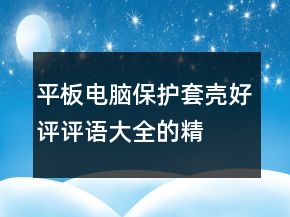 平板電腦保護(hù)套、殼好評(píng)評(píng)語大全的精選77條