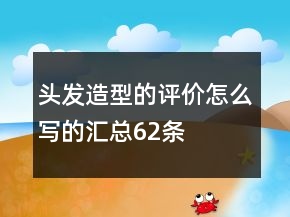 頭發(fā)造型的評(píng)價(jià)怎么寫(xiě)的匯總62條