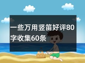 一些萬(wàn)用豎笛好評(píng)80字收集60條