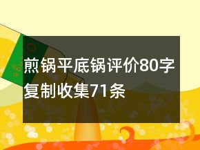 煎鍋、平底鍋評價80字復(fù)制收集71條