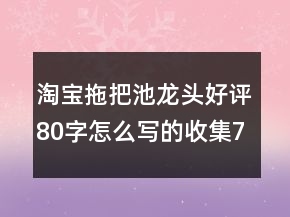 淘寶拖把池龍頭好評(píng)80字怎么寫(xiě)的收集70條