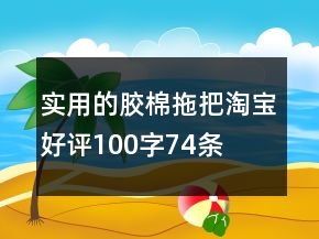 實用的膠棉拖把淘寶好評100字74條