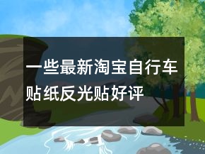 一些最新淘寶自行車貼紙、反光貼好評語句大全72條