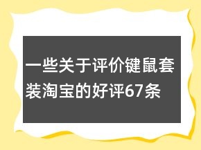 一些關(guān)于評(píng)價(jià)鍵鼠套裝淘寶的好評(píng)67條