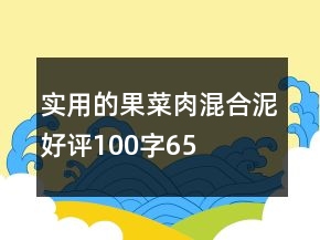 實(shí)用的果、菜、肉、混合泥好評(píng)100字65條