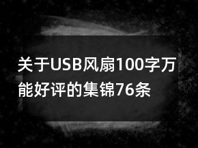 關(guān)于USB風(fēng)扇100字萬能好評(píng)的集錦76條