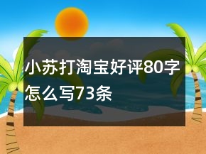 小蘇打淘寶好評(píng)80字怎么寫73條