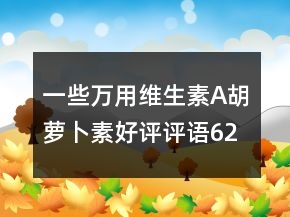 一些萬用維生素A、胡蘿卜素好評(píng)評(píng)語62條