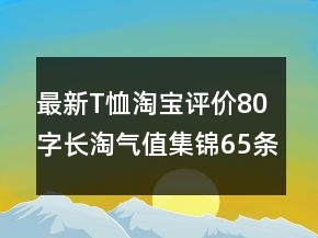 最新T恤淘寶評(píng)價(jià)80字長(zhǎng)淘氣值集錦65條