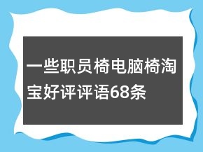 一些職員椅、電腦椅淘寶好評評語68條