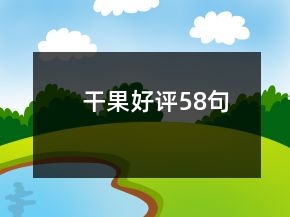 干果好評58句