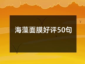 海藻面膜好評(píng)50句