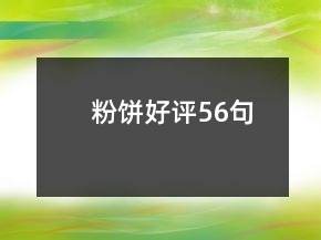 粉餅好評56句