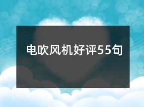 電吹風(fēng)機(jī)好評55句