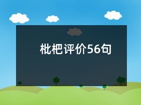 枇杷評(píng)價(jià)56句