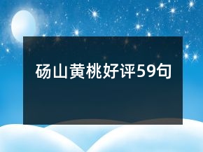 碭山黃桃好評(píng)59句