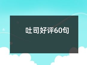 吐司好評(píng)60句