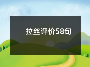 拉絲評價58句