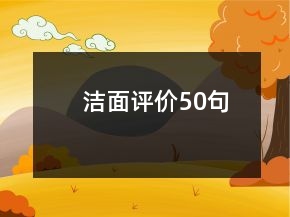 潔面評(píng)價(jià)50句