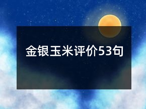 金銀玉米評價53句