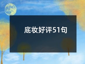 底妝好評(píng)51句