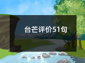 臺(tái)芒評(píng)價(jià)51句