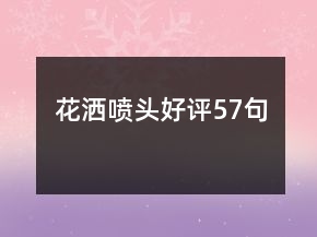 花灑噴頭好評57句