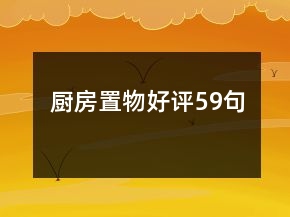 廚房置物好評59句