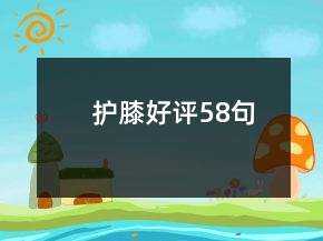 護(hù)膝好評(píng)58句