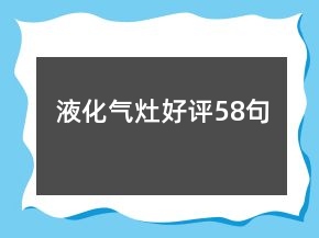 液化氣灶好評(píng)58句