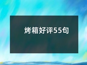 烤箱好評(píng)55句