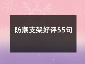 防潮支架好評55句
