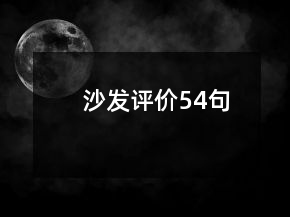 沙發(fā)評價(jià)54句