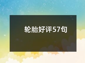 輪胎好評57句
