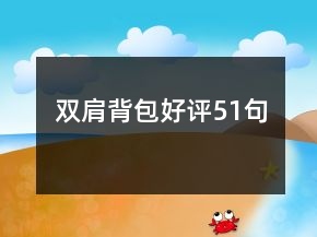 雙肩背包好評51句