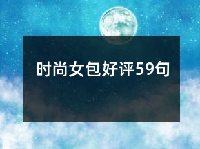 時(shí)尚女包好評59句