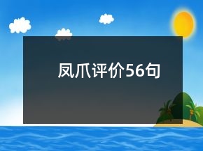 鳳爪評(píng)價(jià)56句