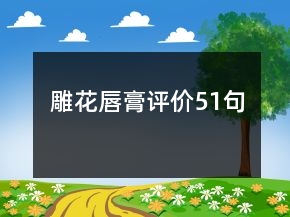 雕花唇膏評(píng)價(jià)51句