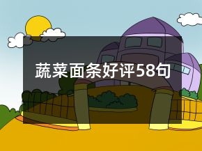 蔬菜面條好評(píng)58句