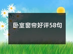 臥室窗簾好評58句