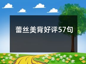蕾絲美背好評57句
