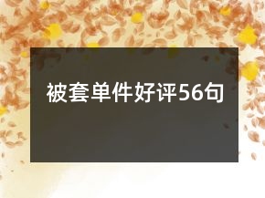 被套單件好評56句