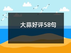 大蒜好評58句